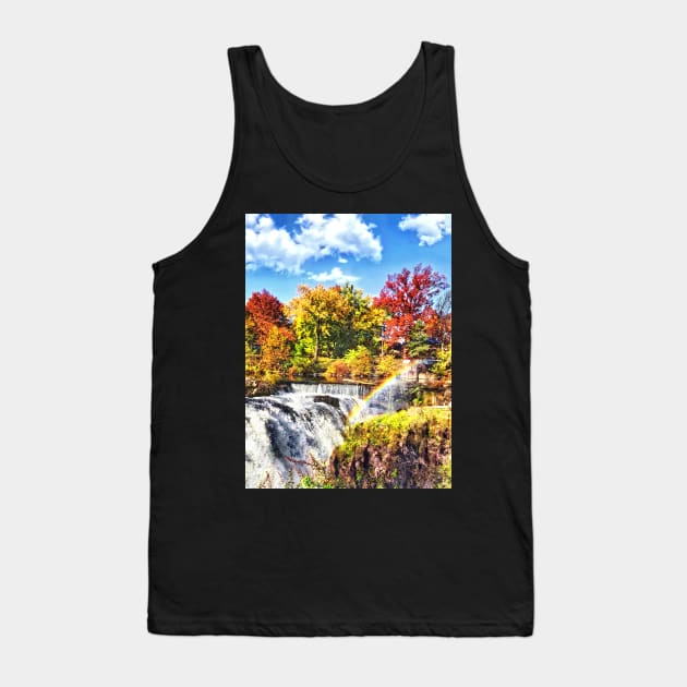 Paterson NJ - Rainbow Over Paterson Great Falls Tank Top by SusanSavad